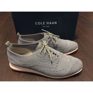 COLE HAAN 9M W11512 Zerogrand Stitchlite Ironstone Gray Pink Knit Sneaker